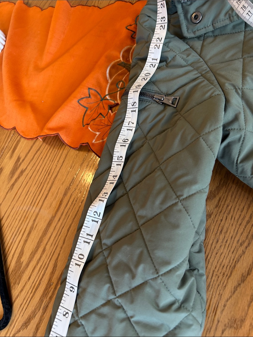 Nautica Quilted Hooded Coat in Olive - Picture 6 of 10
